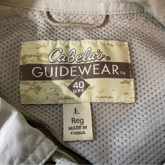 Cabelas Guidewear GXII 40 UPF Vented Mesh Shirt Button Front Size Large L/Sleeve - Picture 3 of 9